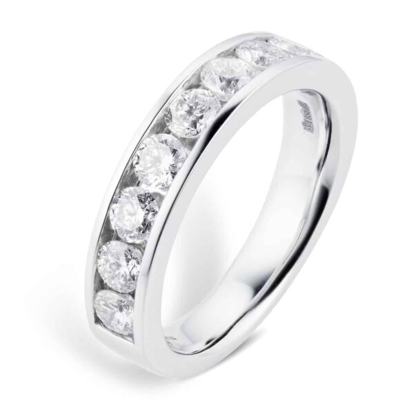 Platinum 1.50ct Brilliant Cut Goldsmiths Brightest Diamond Eternity Ring - Image 4