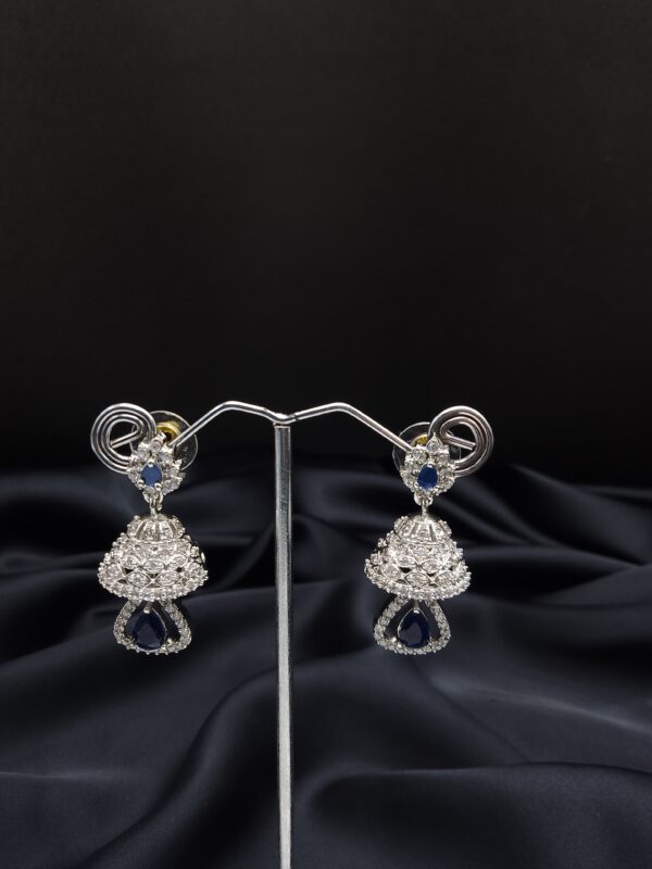 One Carat Silver Jhumka
