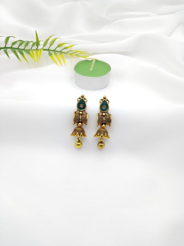 Oxidised Small Jhumki - Image 7