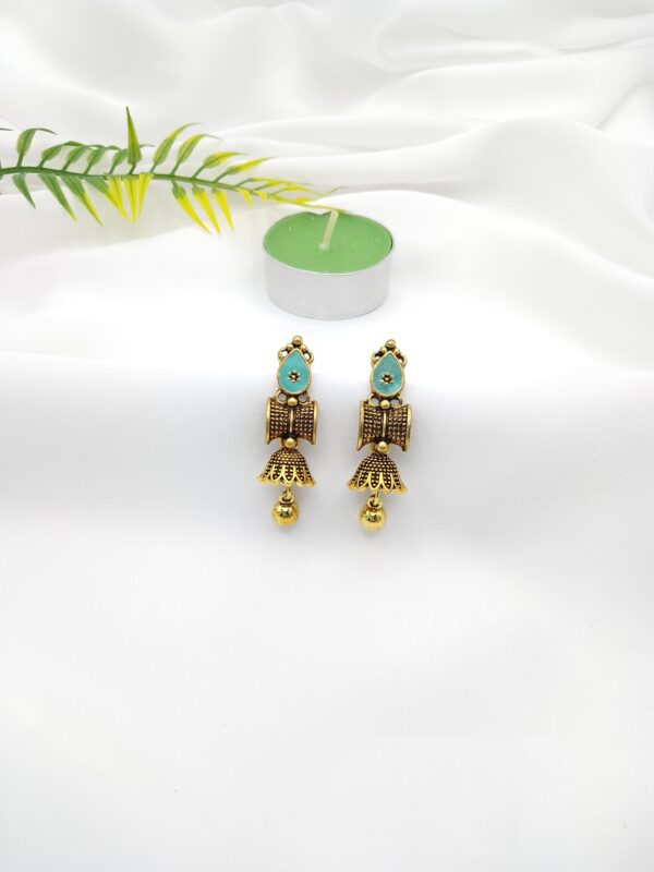 Oxidised Small Jhumki - Image 5