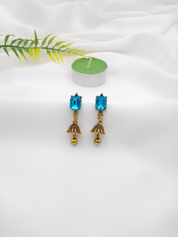 Oxidised Small Jhumki - Image 3