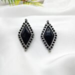 Oxidised Stone Earrings