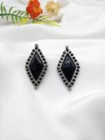 Oxidised Stone Earrings