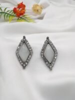 Oxidised Stone Earrings - Image 7